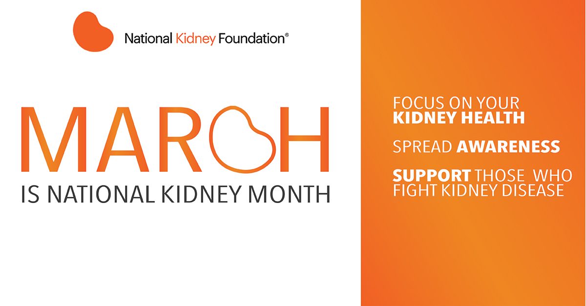 March is National Kidney Month. Image credit: Health & Wellmobile