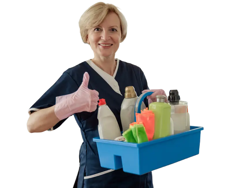 in-home-care-worker-with-cleaning-utensils